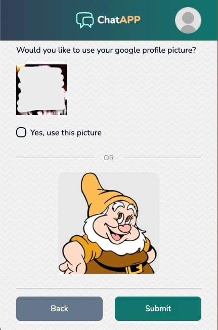 Screenshot of the complete profile page (step 2)